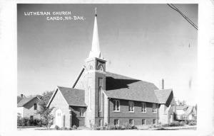 Cando North Dakota Lutheran Church Real Photo Antique Postcard K98702