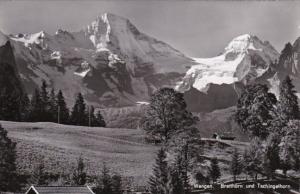 Switzerland Wengen Breithorn und Tschingelhorn 1954 Photo