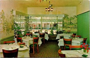 New Perry Hotel Motel Georgia GA Interior Dining Postcard VTG UNP Dexter Vintage