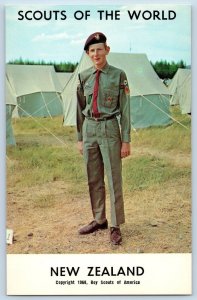 c1968's New Zealand Scouts Of The World Boy Scout Of America Youth View Postcard