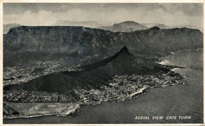 South Africa Aerial View Cape Town Vintage Postcard 08.45