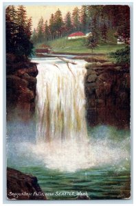 Seattle Washington WA Postcard Snoqualmie Falls Scenic View 1910 Tuck Oilette