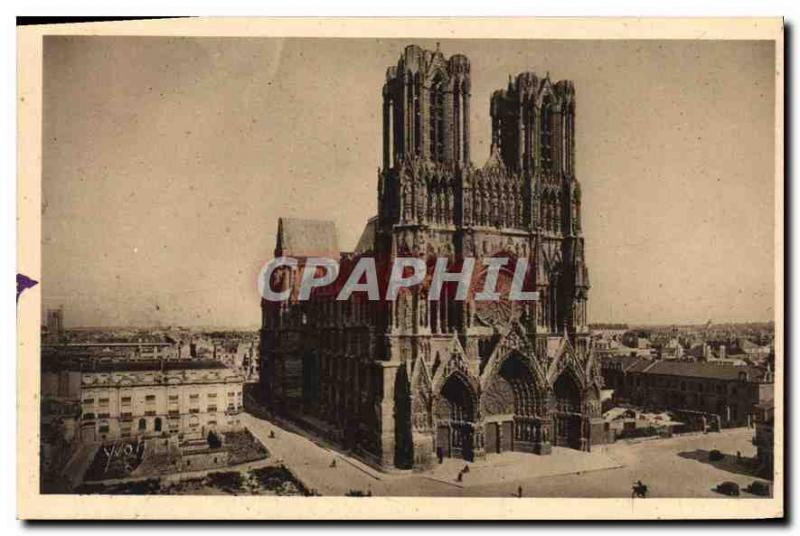 Old Postcard Reims Marne La Cathedrale