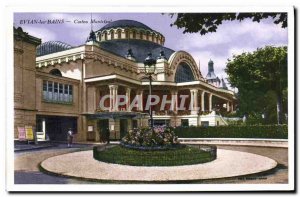 Old Postcard Evian les Bains Casino Municlpal