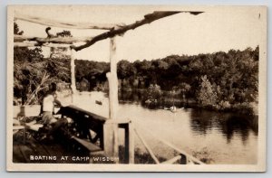 Boy Scout Camp Wisdom Dallas Texas RPPC Postcard P24