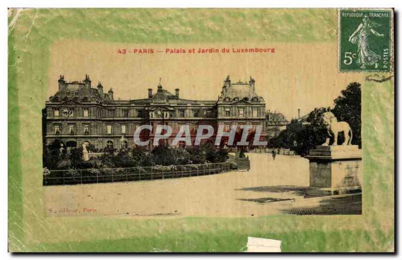 Paris - 6 - Palace and Jardin du Luxembourg - Old Postcard