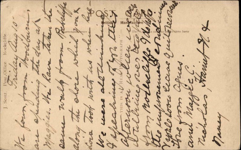 Kippford Scotland c1910 Real Photo Postcard