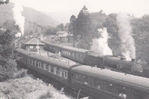 Train Passing at Ardlui 61342 Glasgow Station in 1959 Railway Postcard