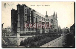 Old Postcard Mons Eglise Ste Waudru