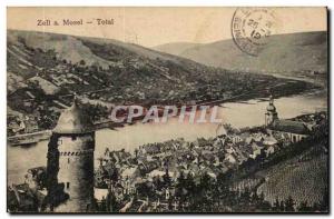 Old Postcard Zell am Mosel Total