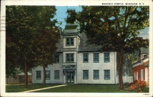 Windham New York NY Masonic Temple Masons Fraternal Vintage Postcard