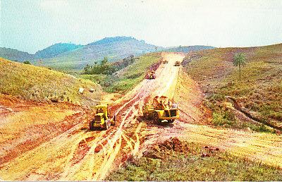 Road Construction in Brazil with Caterpillar Machines 1956