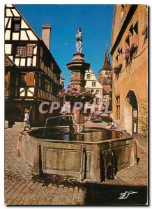 Postcard Modern Turckheil Fontaine Stockbrune