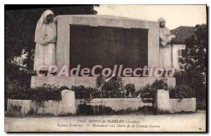 Old Postcard Mont De Marsan Soubiran Square Monument Aux Morts Of The Great War