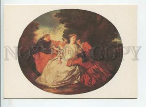 452925 USSR 1986 year french painting Jean-Francois de Trois scene in the park