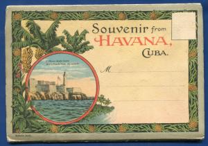 Havana Cuba 1910s Morro Castle Central Railway Station postcard folder