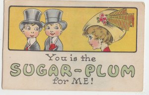 P2581 1917 postcard romance you is the sugar - plum for me