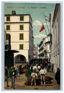 c1910 Entrance to the City P. Delgada Azores Portugal Antique Postcard