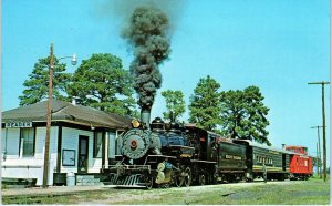 READER, AR Arkansas   READER RAILROAD Train #1  at DEPOT  c1960s  Postcard