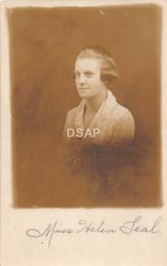 B71/ Columbus Ohio Postcard Real Photo RPPC 1918 Miss Helen Teal Image