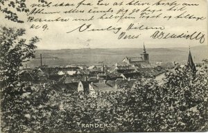 denmark, RANDERS, Panorama (1908) Postcard