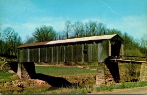 Ohio Marietta Washington County Hildreth Covered Bridge Spanning Little Muski...