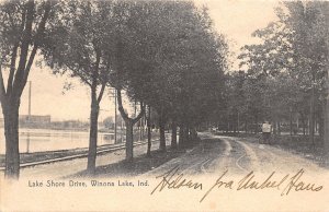 J48/ Winona Lake Indiana Postcard c1910 Lake Shore Drive 80