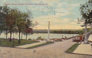 Pennsylvania Harrisburg Market Street Bridge Entrance 1911