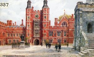 Postcard Early View of The Quad at Eton College in UK.  W5