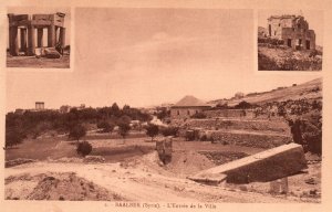 Vintage Postcard Baalbek Syrie L'Entree De La Ville Baalbek Lebanon