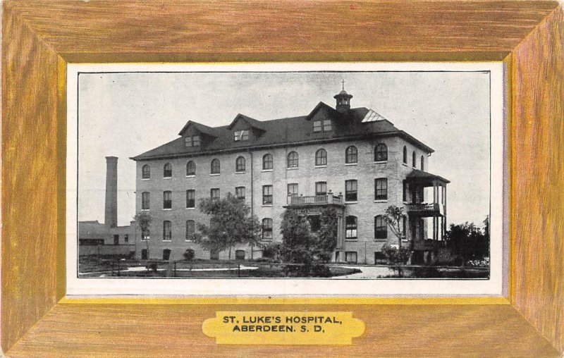 St. Luke's Hospital, Aberdeen, South Dakota ca 1910s Vintage Postcard