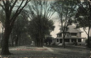 Princeton Ill IL West South Street c1910 Vintage Postcard