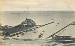 Postcard C-1905 Wisconsin Milwaukee Yacht Club boats Rotograph 22-12901