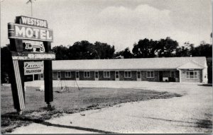 Vtg 1950s Westside Motel Muncie Kansas KS Unused Postcard