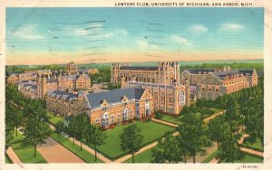 Vintage Postcard 1939 Lawyers Club University Of Michigan Ann Arbor Michigan MI