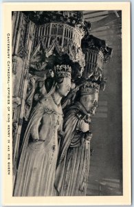 c1910s Canterbury, England Effigy King Henry IV Queen Alabaster Coronation A352