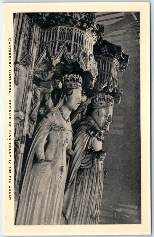 c1910s Canterbury, England Effigy King Henry IV Queen Alabaster Coronation A352