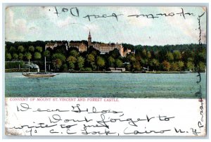 1905 Convent Of Mount St. Vincent And Forest Castle NY Posted Vintage Postcard