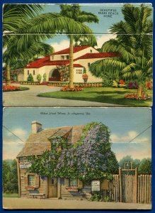 Lot 2 Florida postcard folders: Tropical Florida and St Augustine