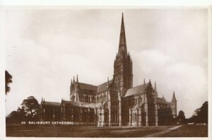 Wiltshire Postcard - Salisbury Cathedral - Real Photograph - Ref TZ3908