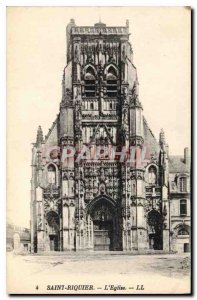 Old Postcard Saint Riquier the church