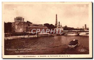 Old Postcard View D & # 39Ensemble Left At The Pavilion Of The CGT Paris Inte...