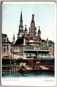 Bonsecours Church Montreal Canada Old Church Ocean View Postcard