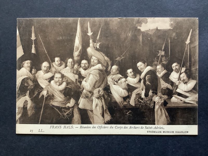 FRANS HALLS-  Reunion of officers of cherscorp Saint-Adrien old Postcard   61261 