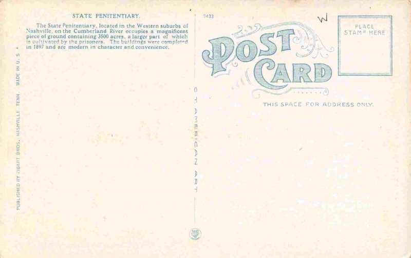 State Penitentiary Nashville Tennessee 1930s postcard
