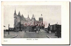 Old Postcard Belgium Antwerp Steen