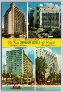 Outrigger Hotels   Waikiki  Hawaii    Postcard