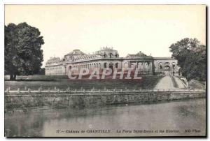 CARTE Postale Old Chateau de Chantilly Porte Saint Denis Stables