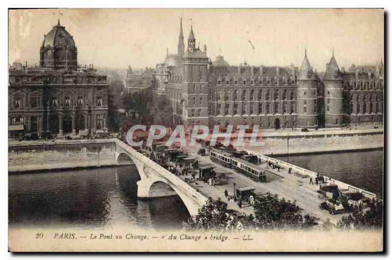 Postcard The Old Paris Pont au Change