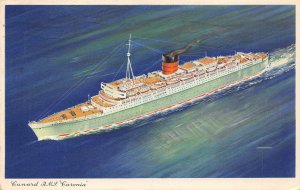 RMS Caronia Cruise Ship Liner Cunard Lines 1950s postcard